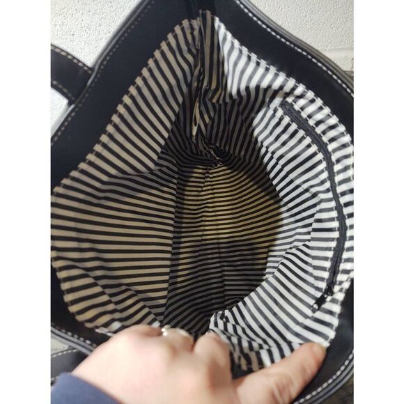 NWOT Givenchy Parfum Black Polyester Nylon Double Top Handle Tote Bag Purse - Picture 5 of 10